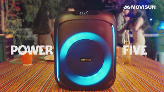 MOVISUN Power Five – Parlante Karaoke Bluetooth 40W, Batería 5000 mAh